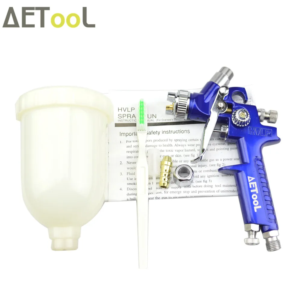 Пистолет распылитель AETool Mini HVLP насадка 0 8/1 мм 125 мл/300 мл Аэрограф гравитационная