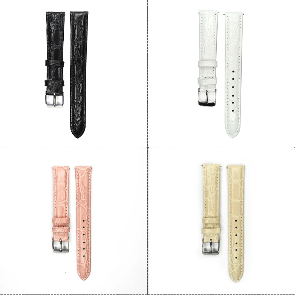 Ремешок кожаный для часов браслет из натуральной кожи с пряжкой нержавеющей