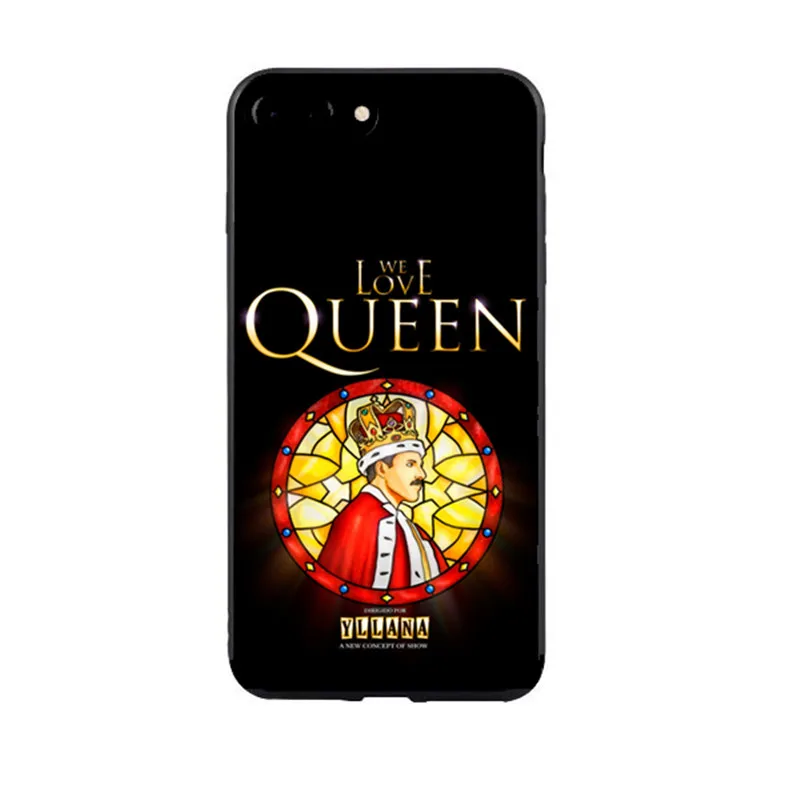 Роскошный чехол для телефона Freddie Mercury Rainha banda Qualidade черный силиконовый iPhone 8 7 6 Plus 5