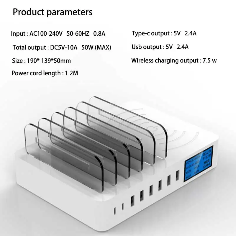 Беспроводная зарядная станция для iphone ipad multi quick chager держатель samsung huawei новая