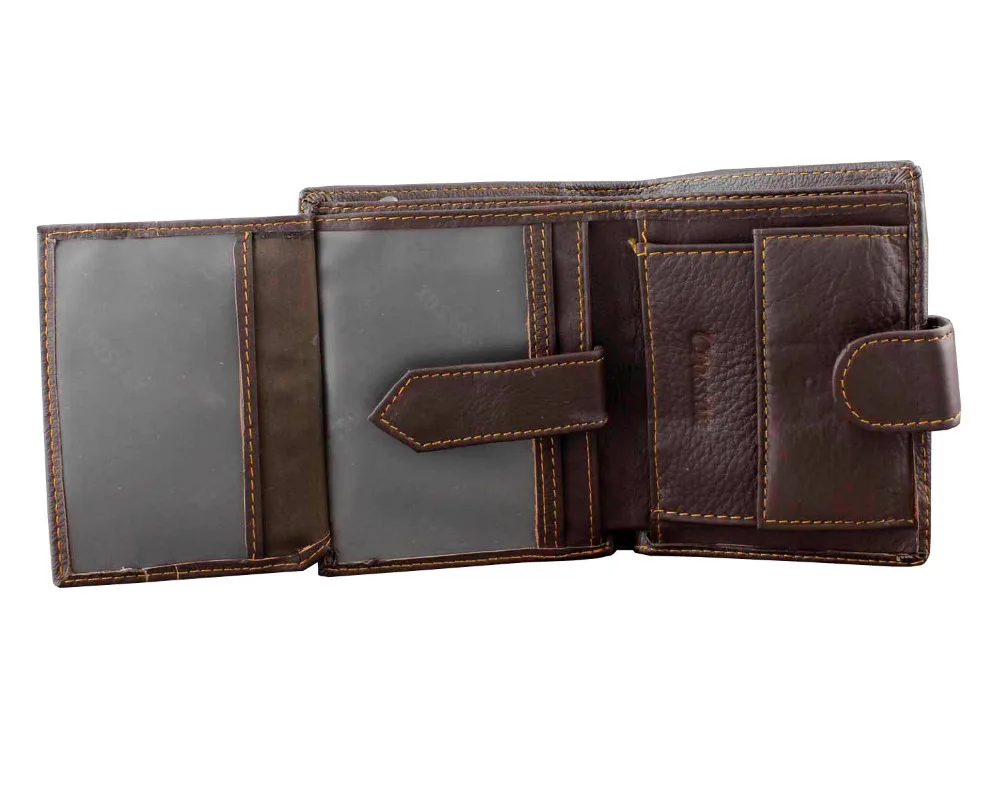 New Men's Genuine Leather Bifold Wallet Vintage Coin Purse Short Card Holder | Багаж и сумки