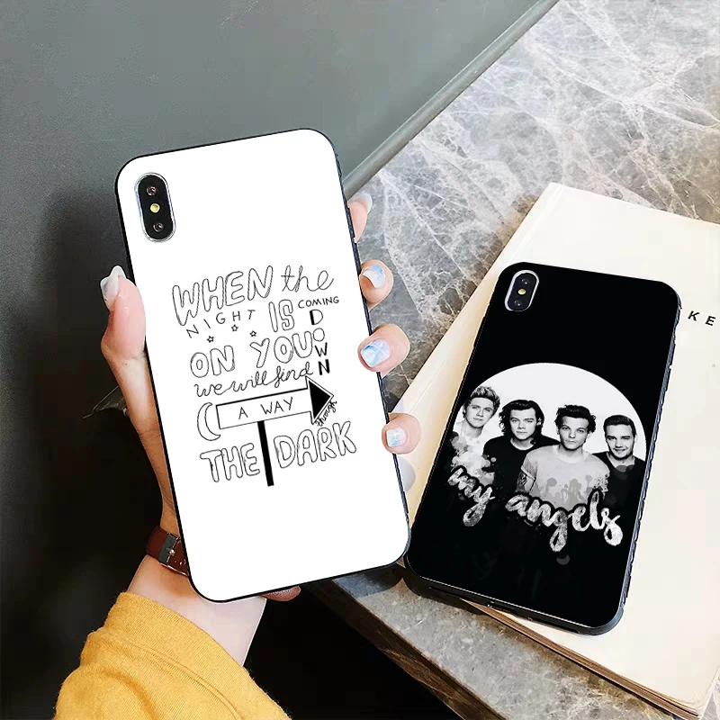 Одно направление высокое-протектор на конце силиконовый чехол для iPhone 5 5S 6 6S Plus 7 8 11 Pro X XS Max XR