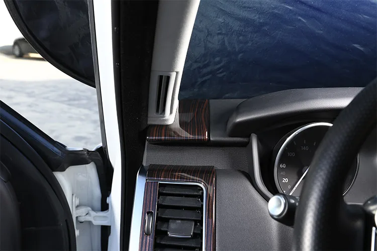 2pcs Red Ash Wood Style ABS Plastic Side Dashbord Decoration Cover Trim For Landrover Range Rover Sport RR Sport