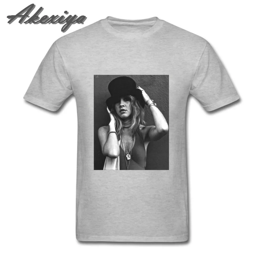 Мужская футболка с коротким рукавом Stevie Nicks свободная круглым вырезом