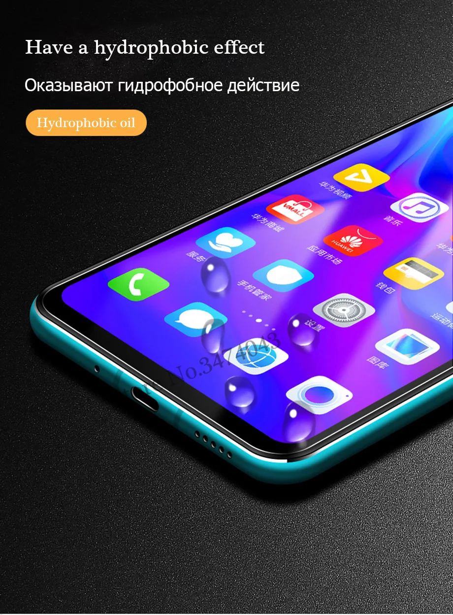 3 шт./лот, закаленное стекло для huawei honor V20 V10, защита экрана, полное покрытие, стекло для huawei honor View 10 20, защитная пленка
