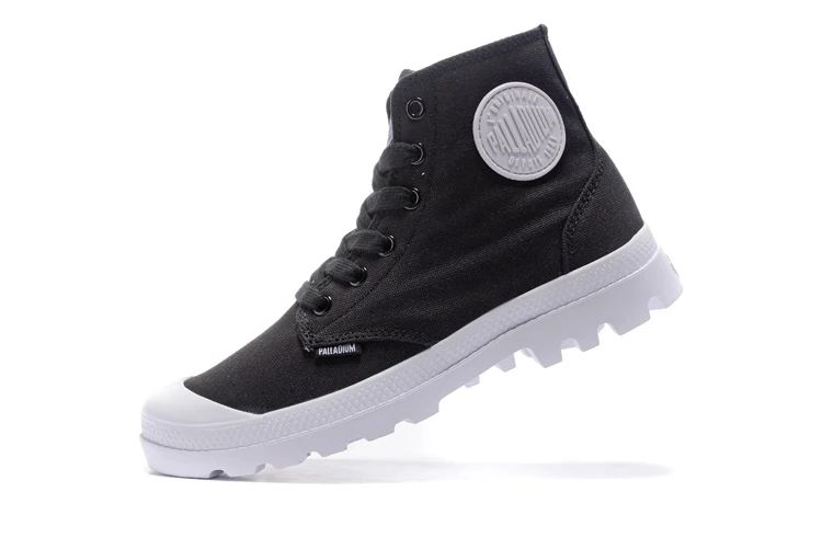 Palladium Pampa Hi Originale TC обувь Черный и белый цвета классический холст обуви Ботильоны