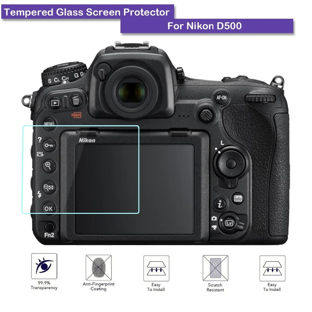 9H закаленное стекло ЖК экран Защитная пленка для Nikon D500 аксессуары камеры|lcd screen