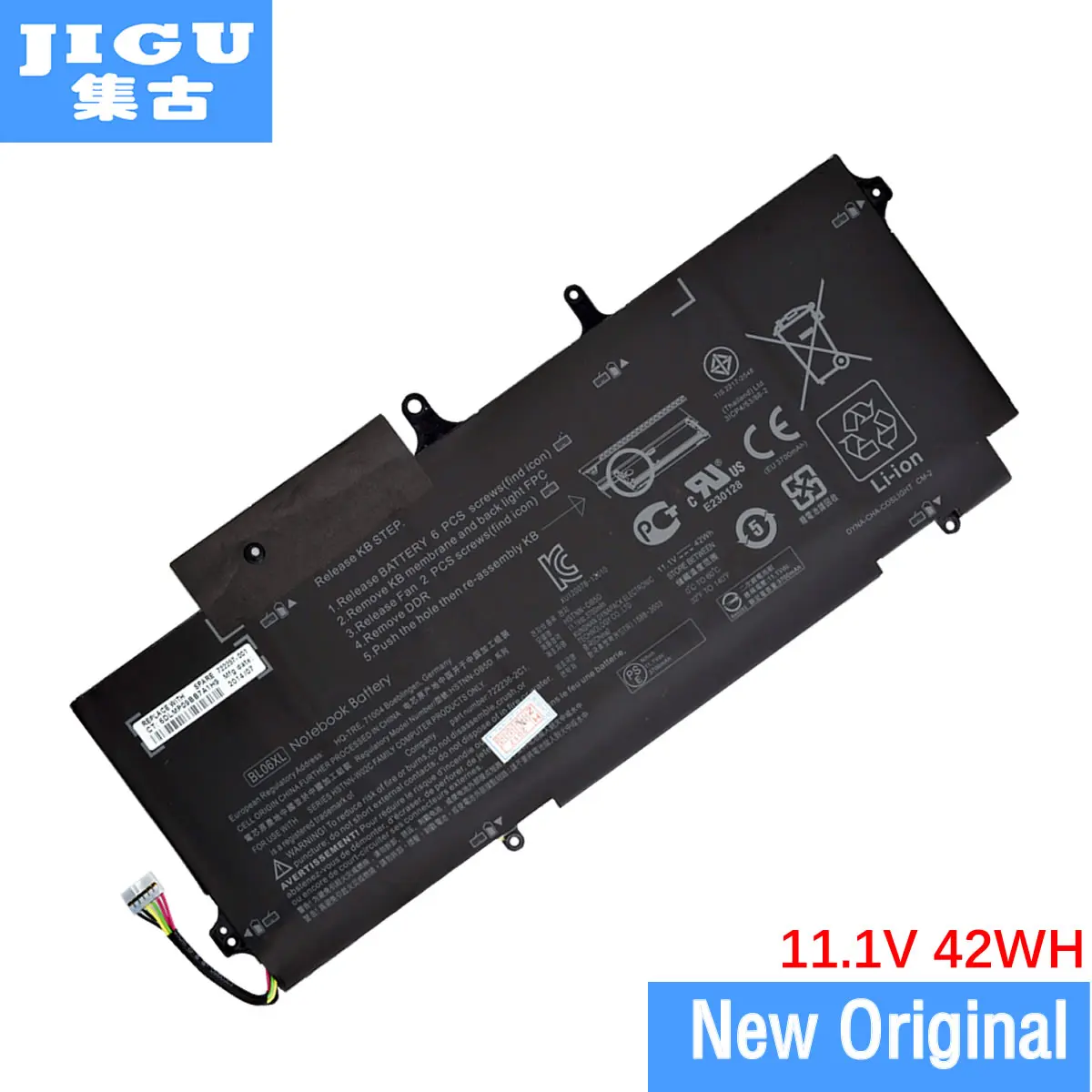 Оригинальный аккумулятор JIGU BL06042XL для ноутбука HP EliteBook Folio 1040 G0 G1 G2|battery for hp|laptop battery