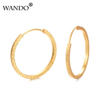 WANDO позолоченный металл серьги-гвоздики с кристаллами Swarovski обруч эфиопские серьги/арабские Inidan/в нигерийском стиле классический Для женщин вечерние подарок ко Дню Святого Валентина E56