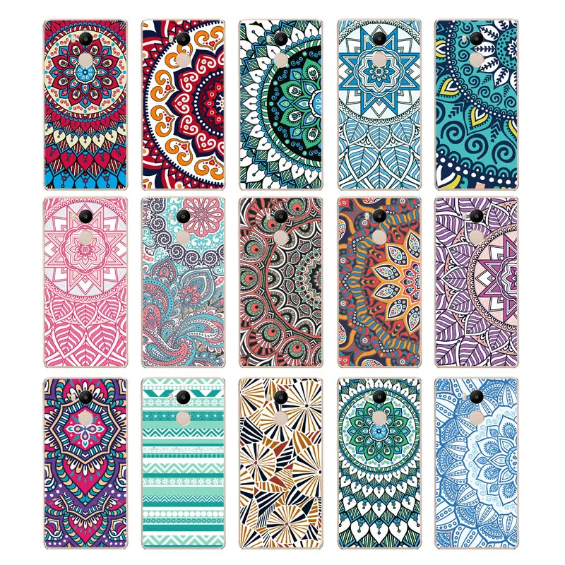 DREAMFOX L408 Aztec Floral Mandala Pattern Soft TPU Silicone Case Cover For Xiaomi Redmi Note 3 4 4X 5 5A 6 7 Pro Global |