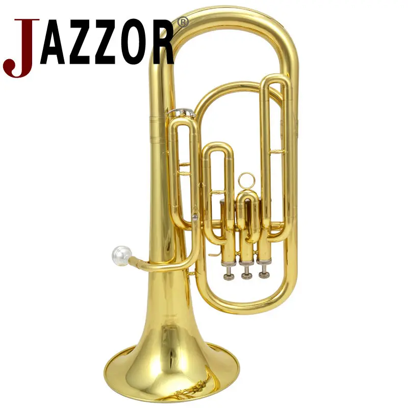 

JAZZOR tenor horn B flat brass wind instrument JBBR-1220 with mouthpiece and case