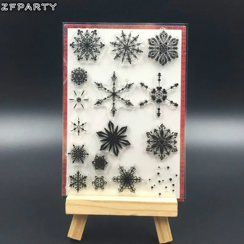 ZFPARTY Снежинка прозрачный силиконовый штамп/печать для DIY