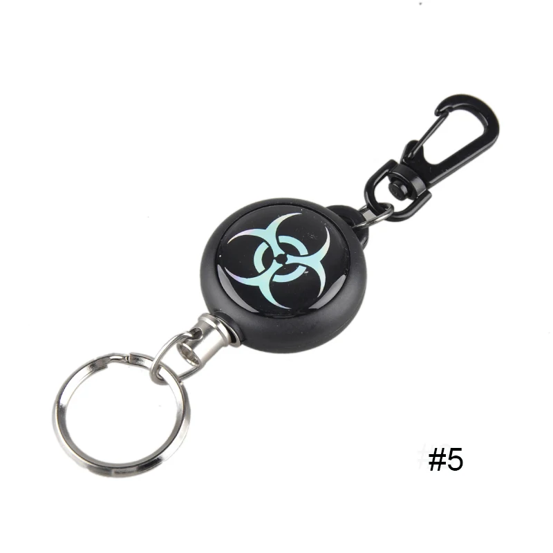 New EDC Outdoor Camping Steel Rope Burglar Keychain Stalker Soft Shell Tactical Retractable Key Chain Return Keyring 2503045 | Спорт и