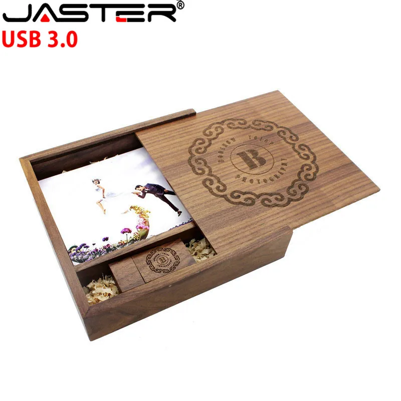JASTER USB 3,0(170 мм* 170 мм* 35 мм) деревянный фотоальбом usb+ коробка usb флэш-накопитель 4 ГБ 8 ГБ 16 ГБ 32 ГБ свадебный подарок 0