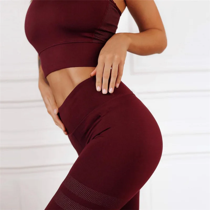 2 шт Sexy Для женщин Йога набор тренировки Спортивная одежда спортивная Фитнес