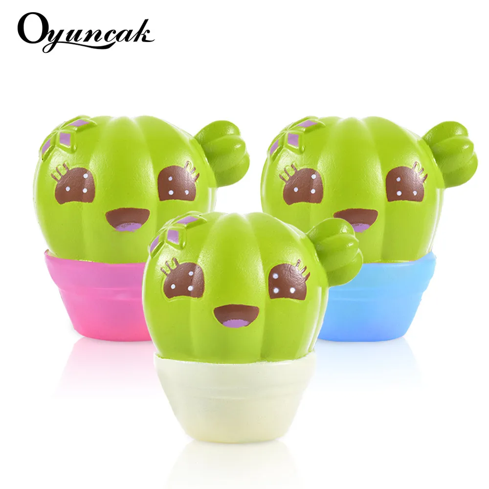 Oyuncak сквише кактус сжимающиеся болотного цвета медленно поднимающиеся сквази