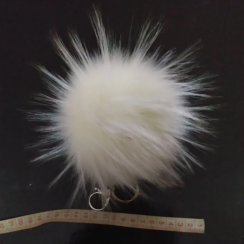 Новый стиль Искусственный мех брендовый 15 см помпон брелок для сумки подвеска