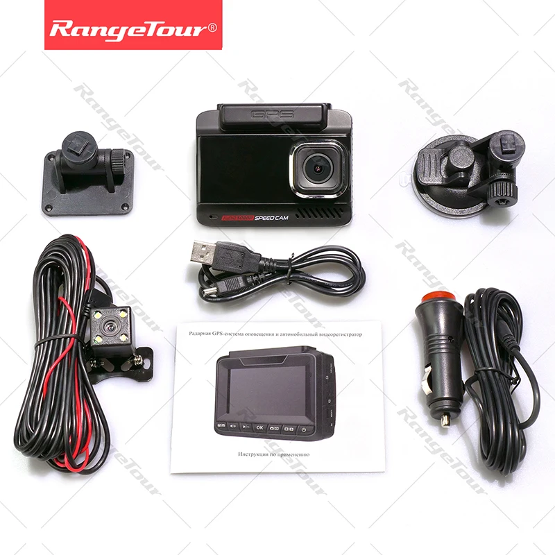 Range Tour русский 3 в 1 двойной объектив Авто Автомобильный dvr камера радар детектор