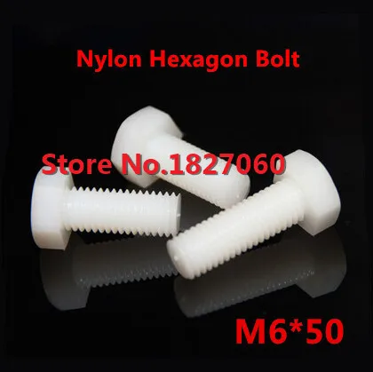 100 шт. M6 * 50 нейлоновый болт с шестигранной головкой|screw ring|screw factoriesscrew compressor |