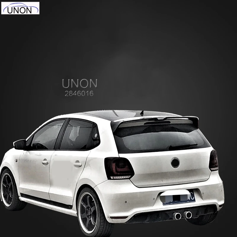 Высокое качество ABS Спойлер для Volkswagen Polo 2010- год спойлер грунтовка или DIY цветной Автомобильный задний спойлер для Polo