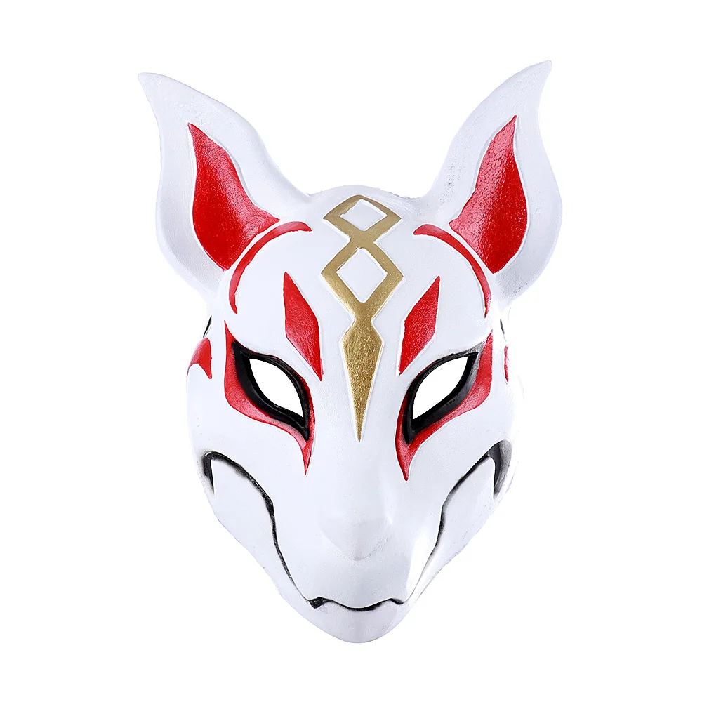 White Fortnite Mask Cospty аниме Экспо 3D карнавал Хэллоуин вечерние белая лиса маска для косплея костюм Fortnited Mask - Цвет: White Fortnite Mask