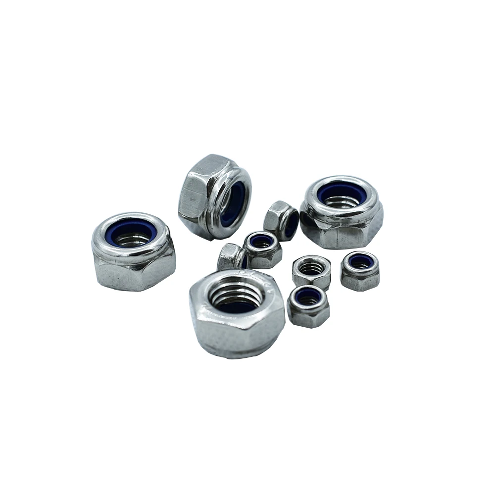 DIN985 M3/M4/M5/M6/M8/M10/M12/M14/M16/M18/M20 304 нержавеющая сталь с шестигранной головкой нейлоновая