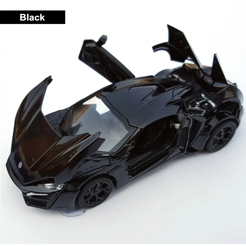 Коллекционная модель автомобиля игрушки 1/32 масштаб сплав Lykan Hypersport Форсаж электронные литые под давлением Машинки Игрушки для мальчиков Дети
