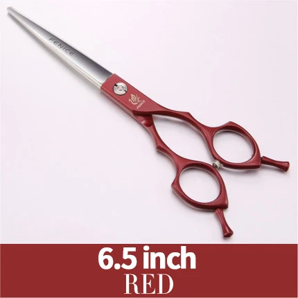 6.5 Red Fenice высококачественные красочные 6,5 дюймовые ножницы из нержавеющей стали для стрижки домашних животных для ухода за собакой, прямой резак - Цвет: 6.5 Red