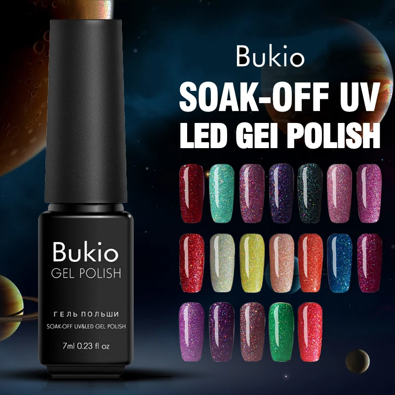Гель лак Bukio красно изумруд Полупостоянный для ногтей праймер УФ гель ногтей|Гель