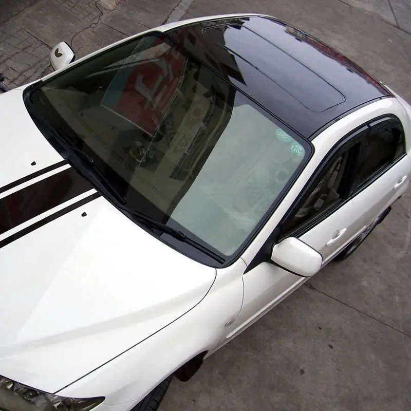 Глянцевый черный стикер на крышу автомобиля защитная пленка с бесплатной