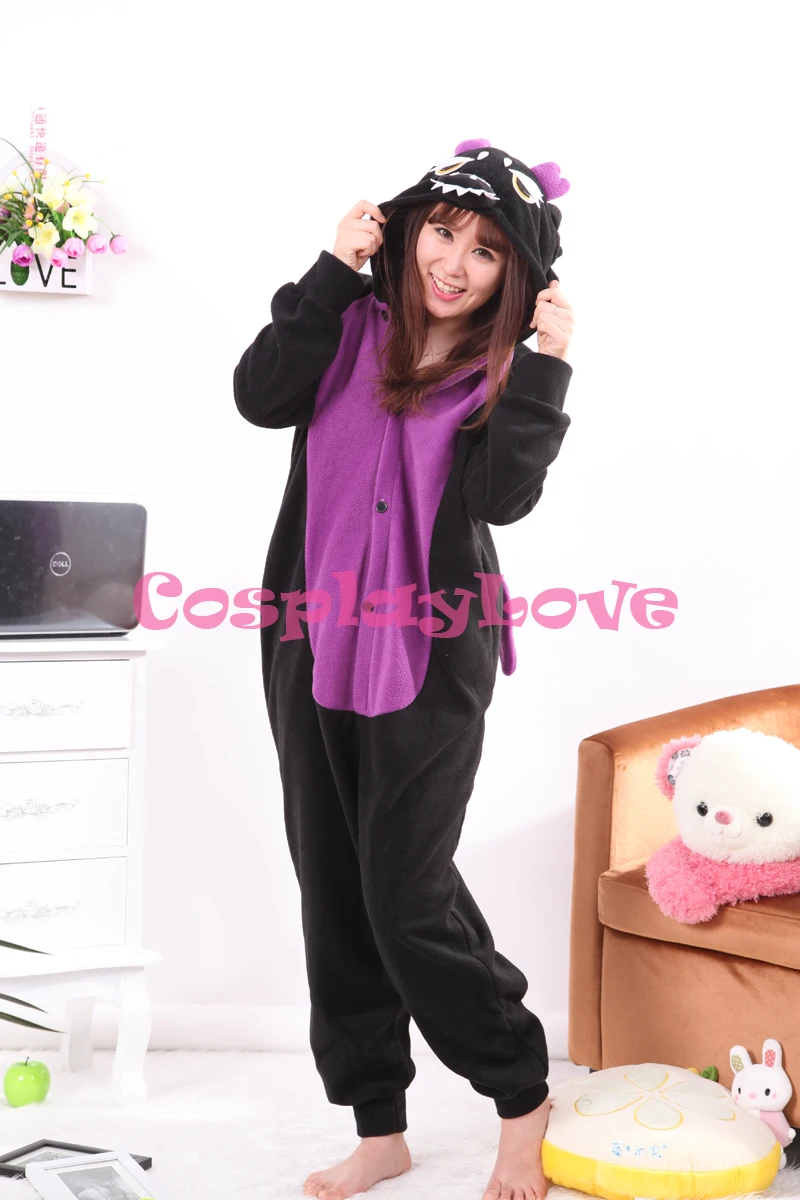 

Black Dragon Pajamas Animal Cosplay Costume Kid Adult Pajamas Onesies Cartoon Sleepwear Sleepsuit