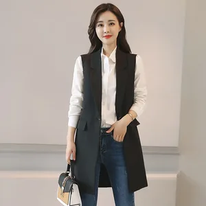 Жилет женский длинный, весна-осень размера плюс, 2019, майки больших размеров