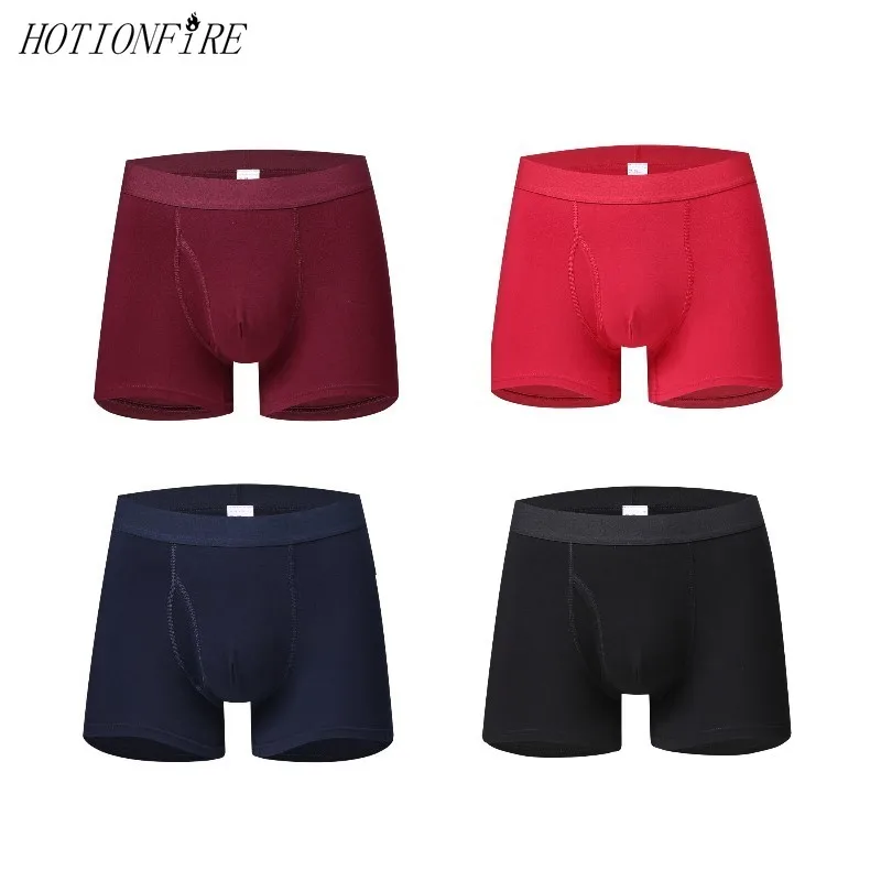 Мужские боксеры мужское нижнее белье мужские хлопковые трусы шорты Однотонные