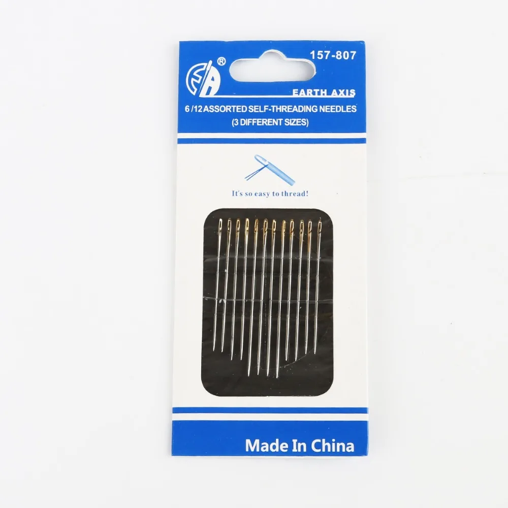 12 шт./лот шлепные иглы с золотым хвостом легко проходит сбоку инструмент для