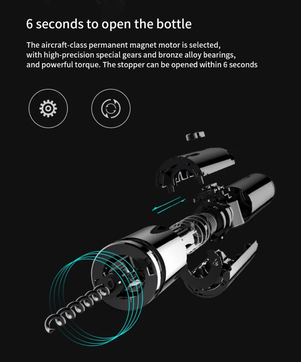 Xiaomi Huohou автоматический открывалка для бутылок красного вина Электрический штопор фольга резак пробковый инструмент для Xiaomi умный дом наборы
