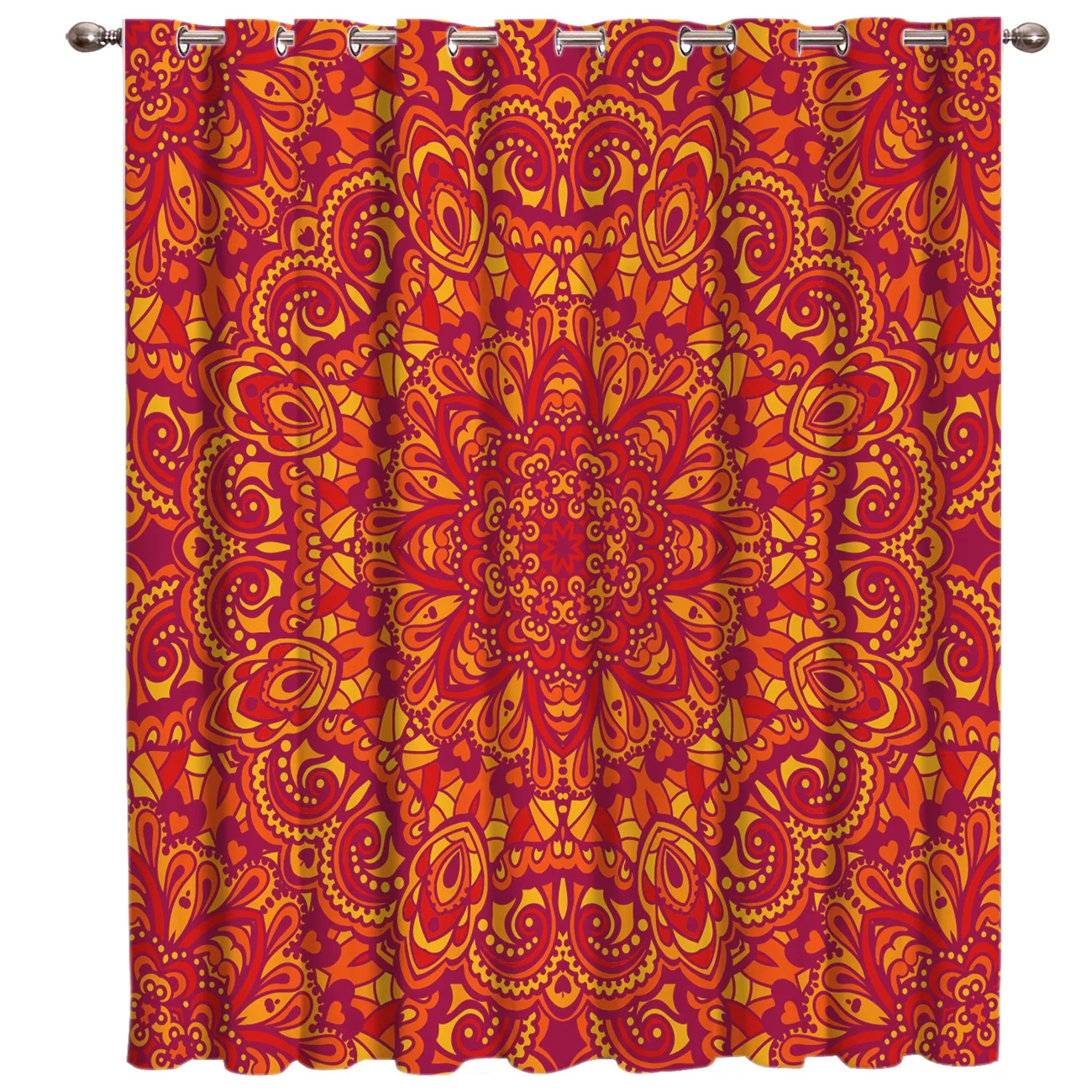 Занавески на окна с этническим красным узором балдахин украшение для гостиной