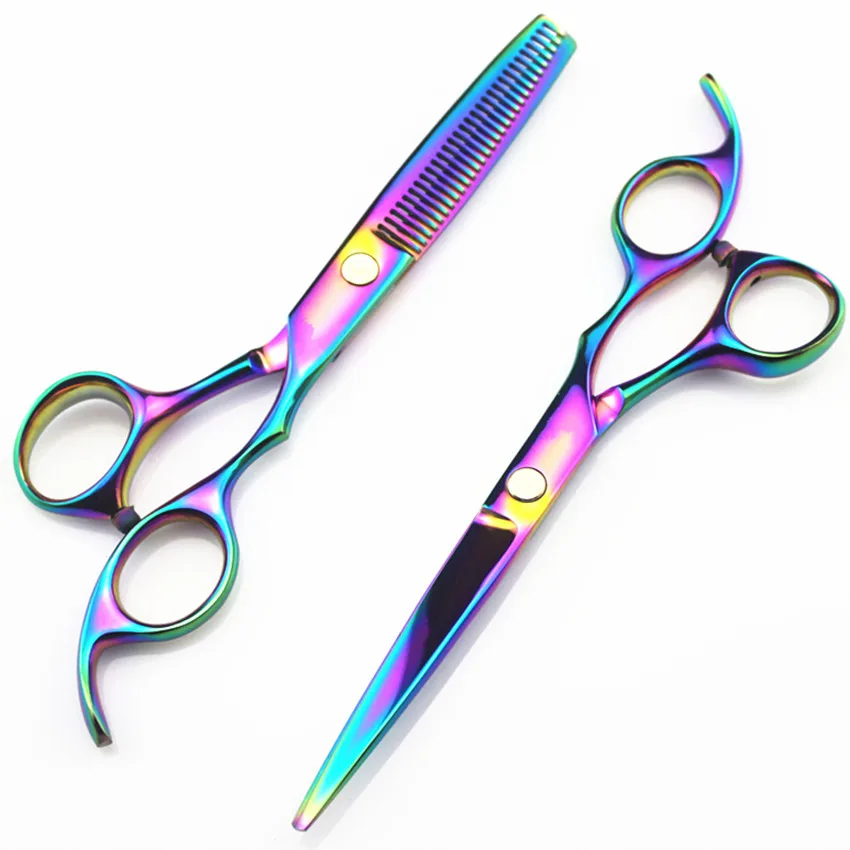 Professional 6 inch japan 440c hair scissors Cutting shears salon scissor thinning sissors barber makas hairdressing | Красота и
