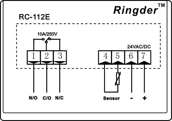 Ringder rc-112e 24 vacdc 10A Прохладный тепла на/выключения Универсальный цифровой Температура Регулятор Термостат