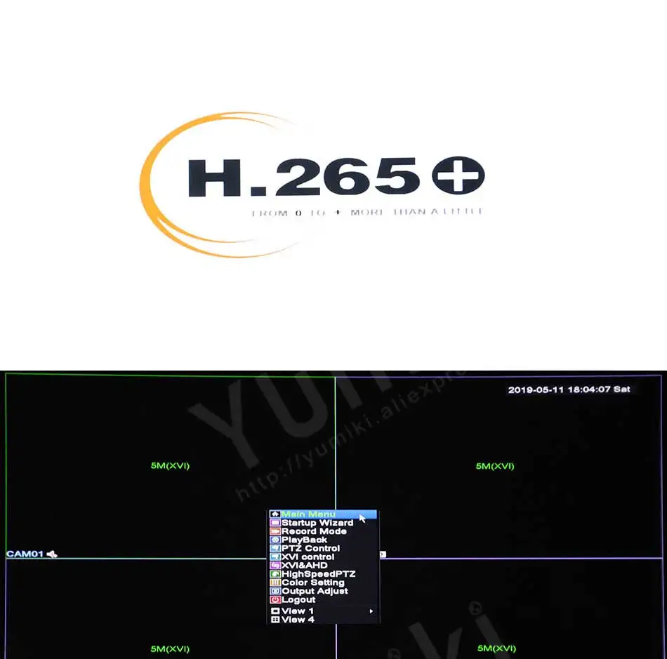 6 в 1 H.265+ 4ch AHD видео Гибридный рекордер для 5MP/4MP/3MP/1080 P/720 P камеры Xmeye Onvif P2P CCTV DVR AHD DVR Поддержка USB wifi