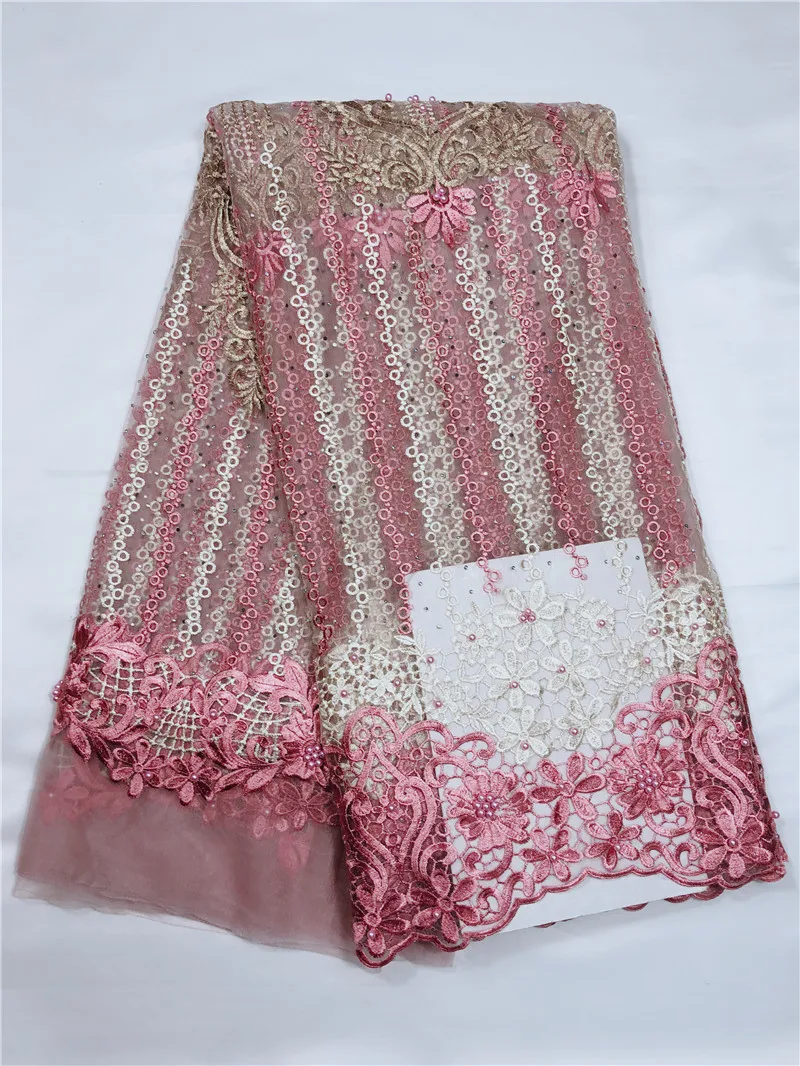 5 ярдов нигерийская кружевная ткань высокого качества французское кружево для