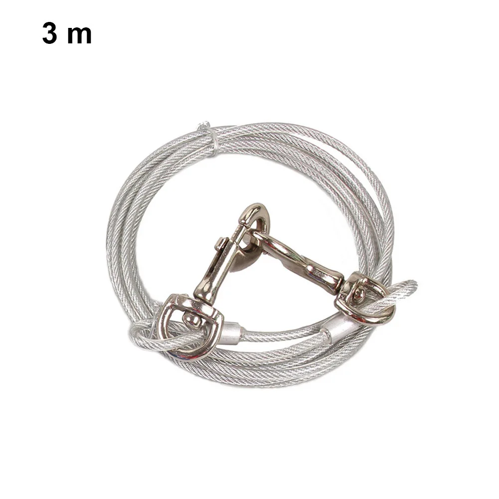 As show Pet Dog Tie Out Stake Cable Set Pet Leash Tether Spiral Tether for Yard Camping Outdoors H99F - Цвет: As show