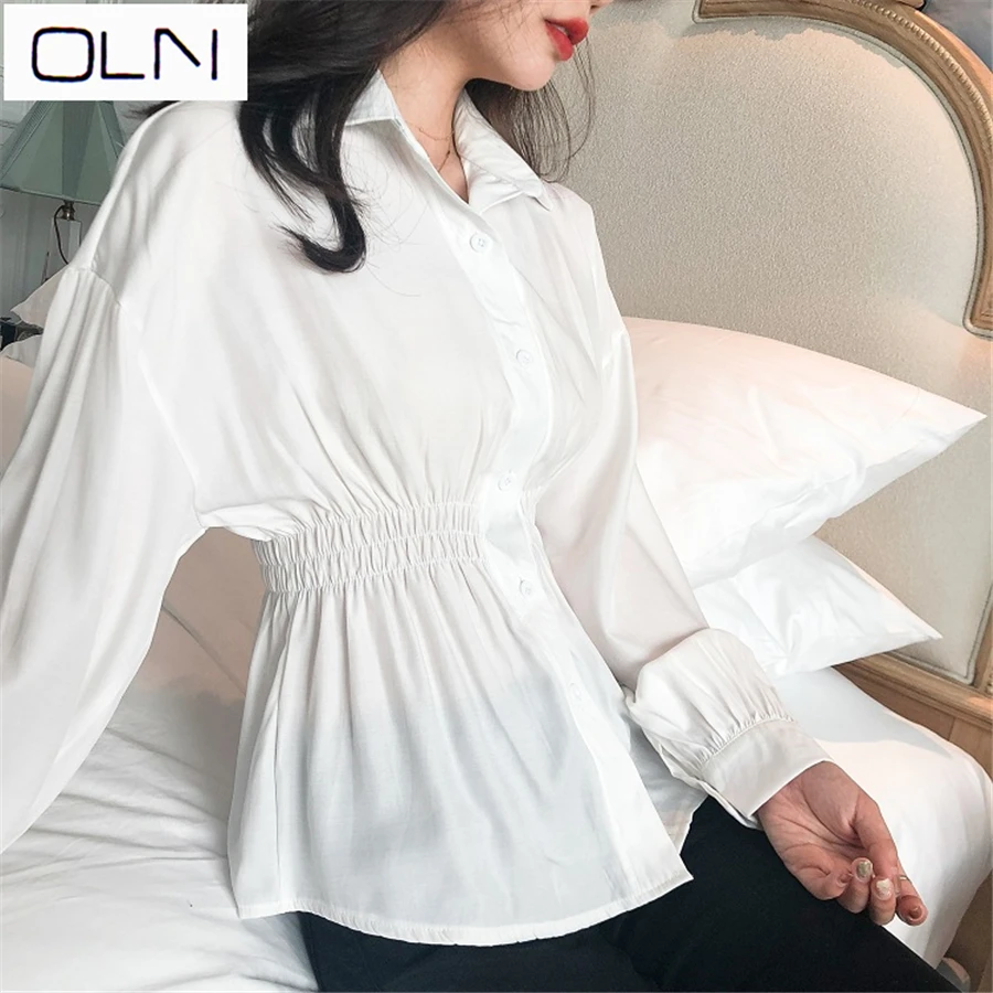 Vestidos корейское платье OLN новое летнее французское белое с маленькими карманами