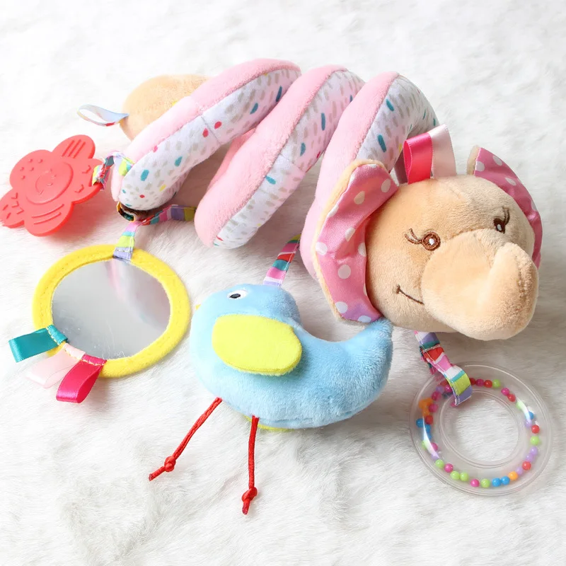 Newborn Baby Pram Bed Hanging Bell Crib Rattle Snail Modle Toys Mobiles Stroller Soft Stuffed Hanger Christmas | Игрушки и хобби