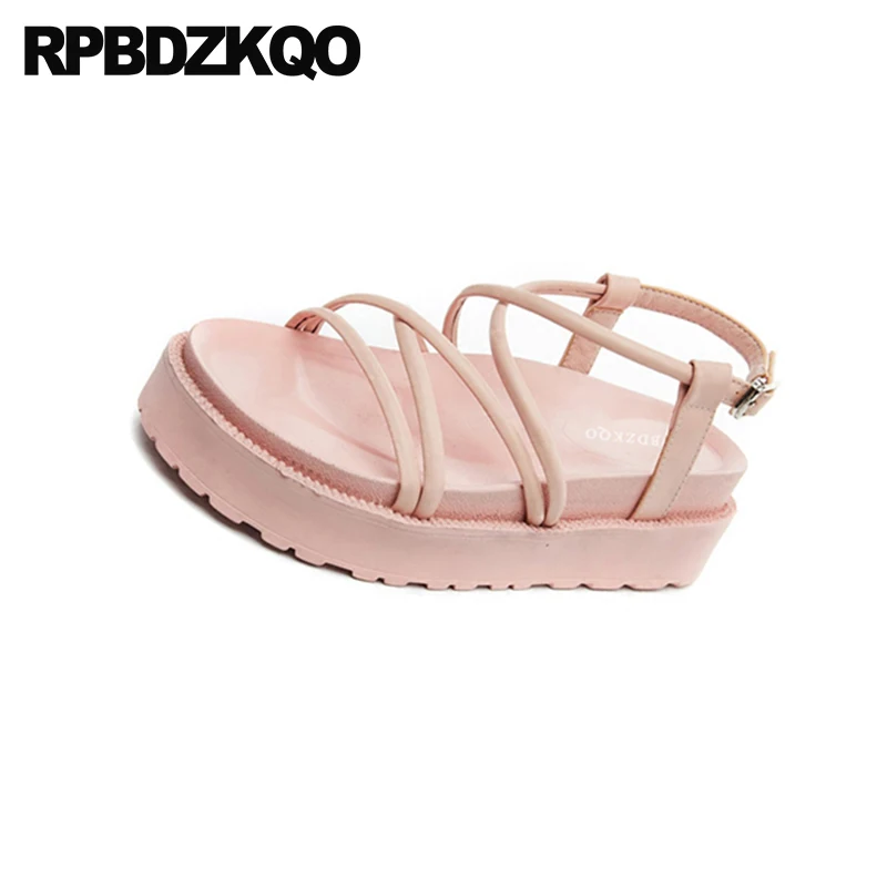 ремешки женщины мягкий Harajuku Slingback клин на платформе клетка низкий каблук обувь