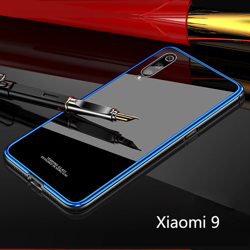 Алюминиевый металлический каркас чехол для Xiaomi Mi 9 Mi9 закаленное стекло задняя