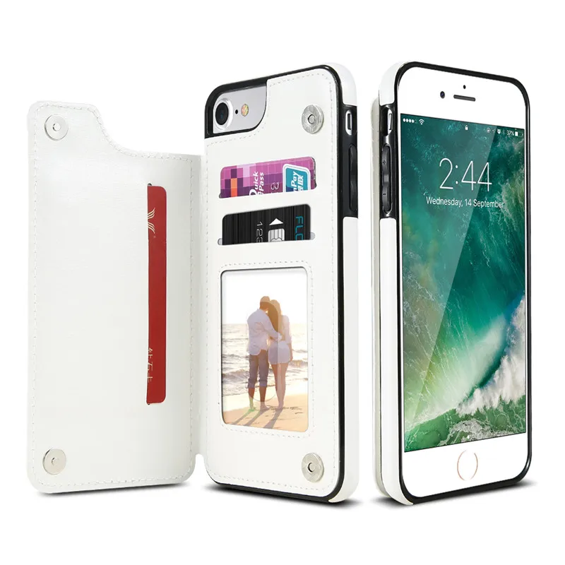 White Kisscase ретро кожаный чехол для iPhone 7 8 XR XS Макс держателей карт Чехол крышка для iPhone X 6 6S плюс 5 5S SE кожаный бумажник чехол чехол на айфон X XR XS Макс 7 плюс чехлы на айфон 6 6S 8 плюс чехол на айфон 8 7 - Цвет: White