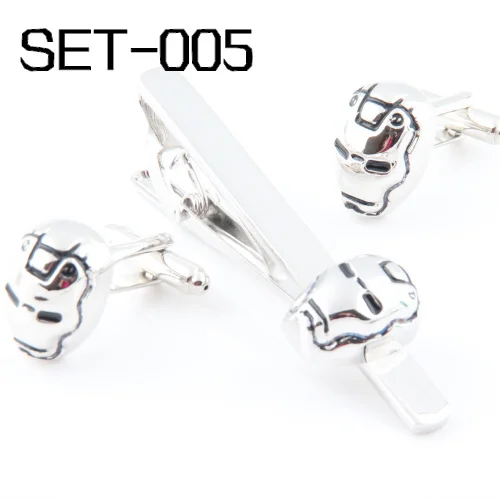 Набор зажимов для галстуков и запонок Ironman набор смешанных серебристого цвета 005