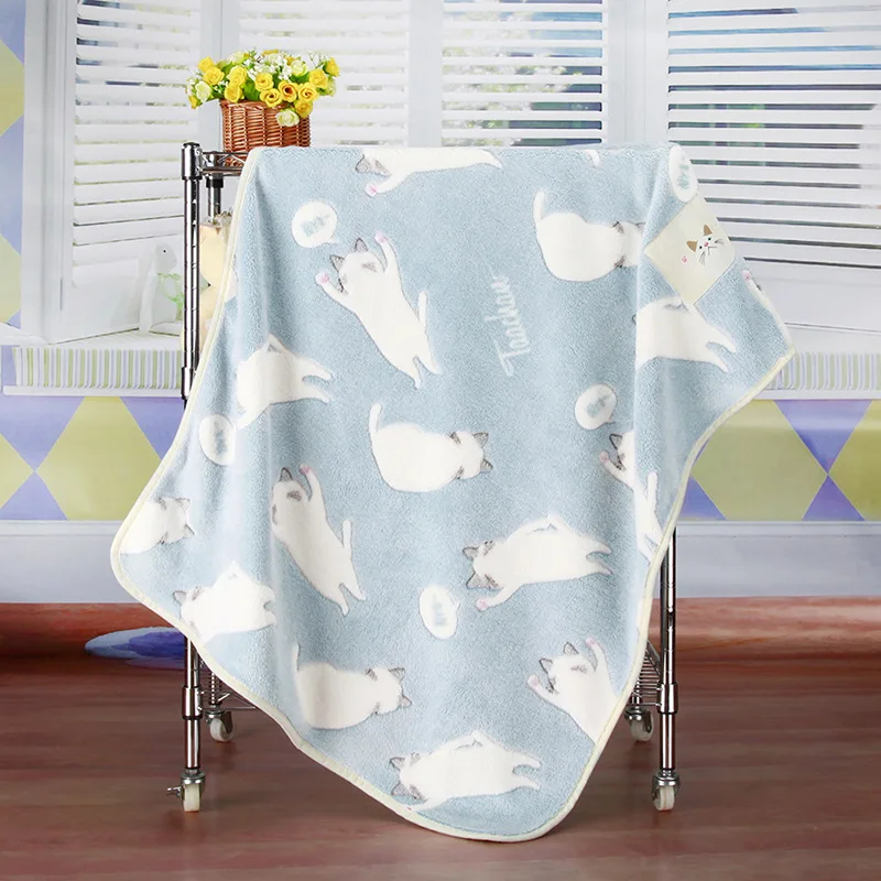 Коралловое Фланелевое Флисовое одеяло для новорожденных 100x150 см|blanket bedding|blanket