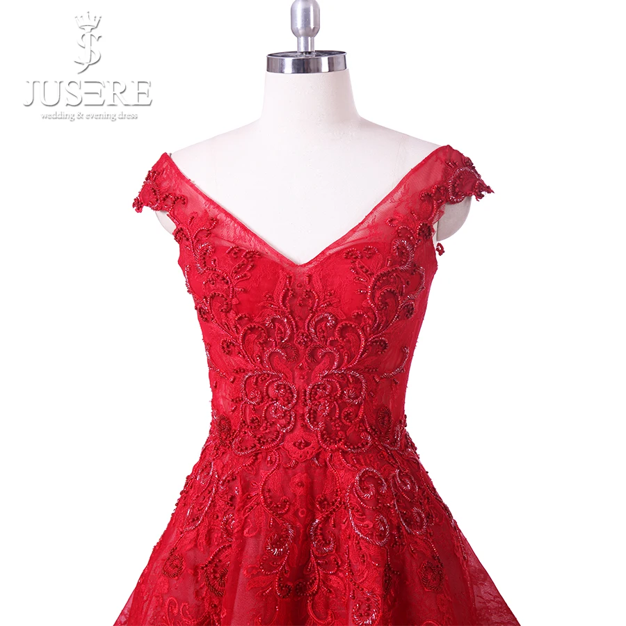 Fast Shipping Plus Size Tulle Applique Beaded Prom V-Neck Gown Vestidos De Festa Robe Soiree Abendkleider 2019 | Свадьбы и торжества
