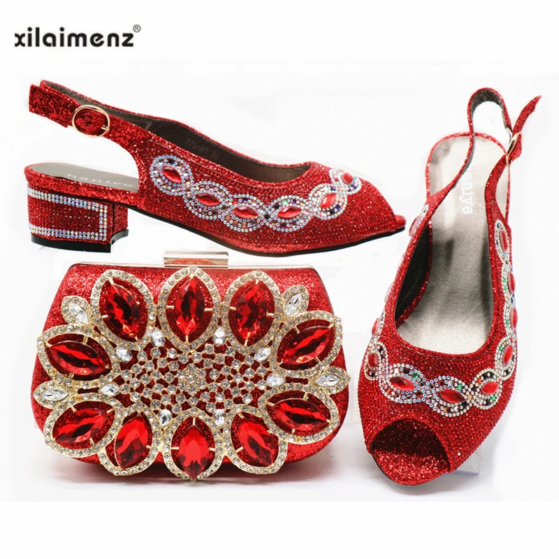 Комплект из туфель и сумочки в классическом африканском стиле женская обувь